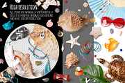 199 isolated summer items (moveable), a Product Mockup by rubinat (Thumbnail 2 of 9)
