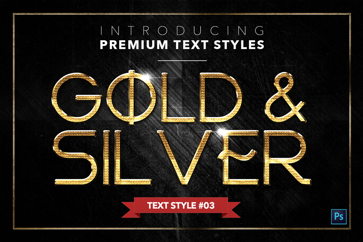 Gold & Silver #4 - 20 Text Styles, a Layer Style Add-On by Jonas Stensgaard (Photo 4 of 23)