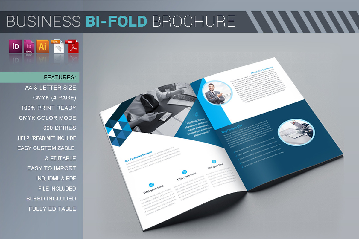 Company Bi-Fold Brochure, a Brochure Template by artico (Photo 3 of 4)