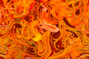 Bright Colourful Orange Paint Splash