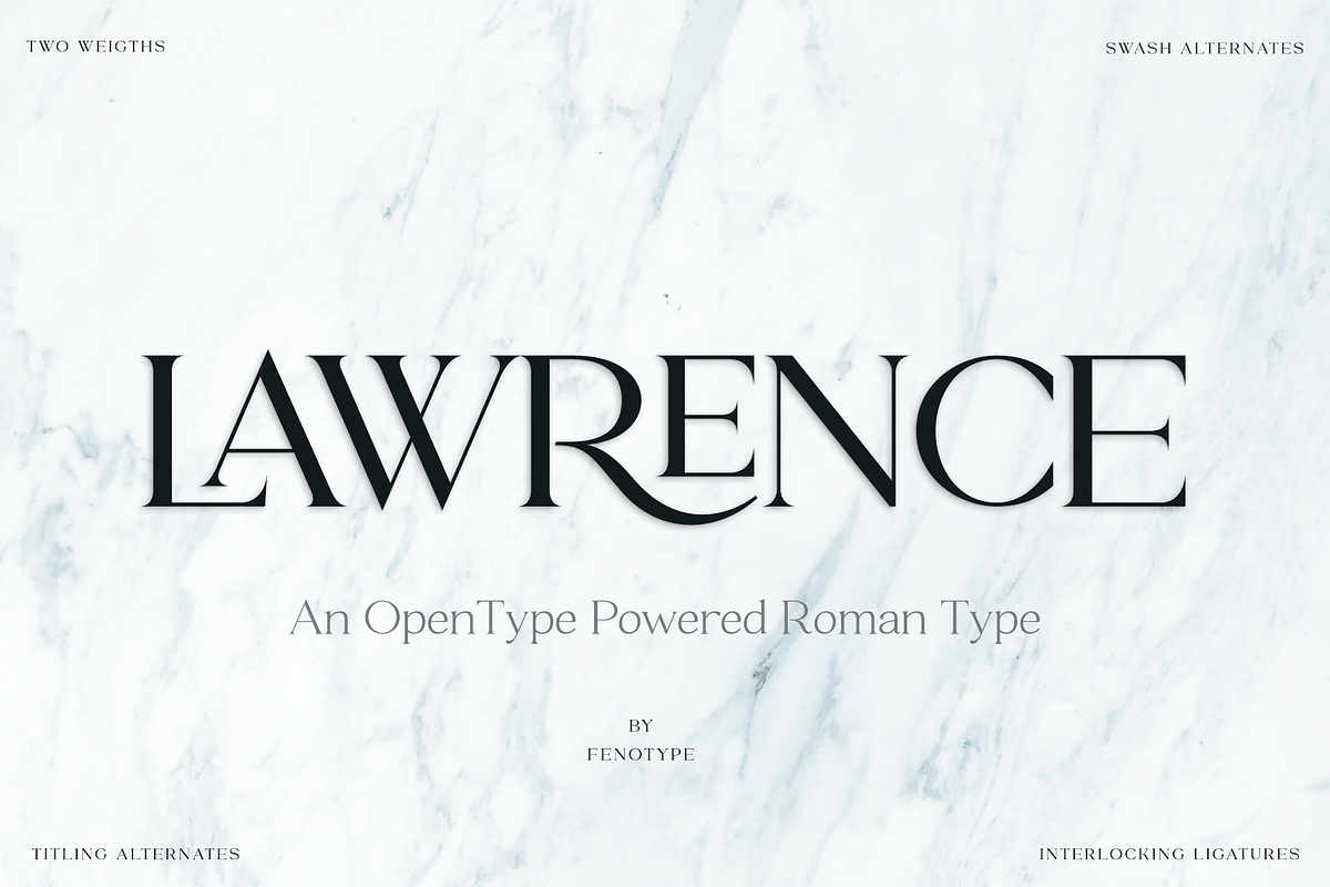 Lawrence Modern Roman, a Serif Font by Fenotype (Photo 1 of 10)