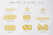 Big set of Illustrated Italian pasta, an Object Graphic by Yummy (Thumbnail 3 of 12)