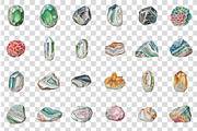 Gemstones Watercolor Package, an Illustration by DreamCafeArt (Thumbnail 5 of 7)