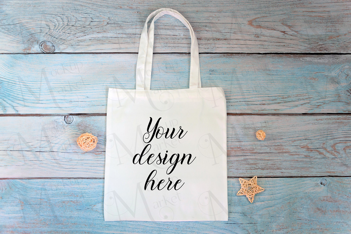 6 White tote bag mockup bundle., a Print Template by MockupMarket (Photo 2 of 7)