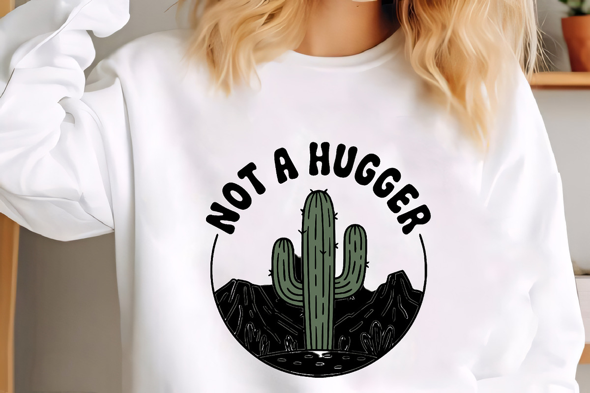 Not a hugger cactus desert funny gra, an Illustration by CrexoraLab (Photo 4 of 4)