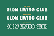 Slow Living Club Display, a Sans Serif Font by Davide Bassu (Thumbnail 12 of 14)