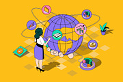Business Isometric Web Illustrations, a Templates & Theme by alexdndz (Thumbnail 11 of 21)