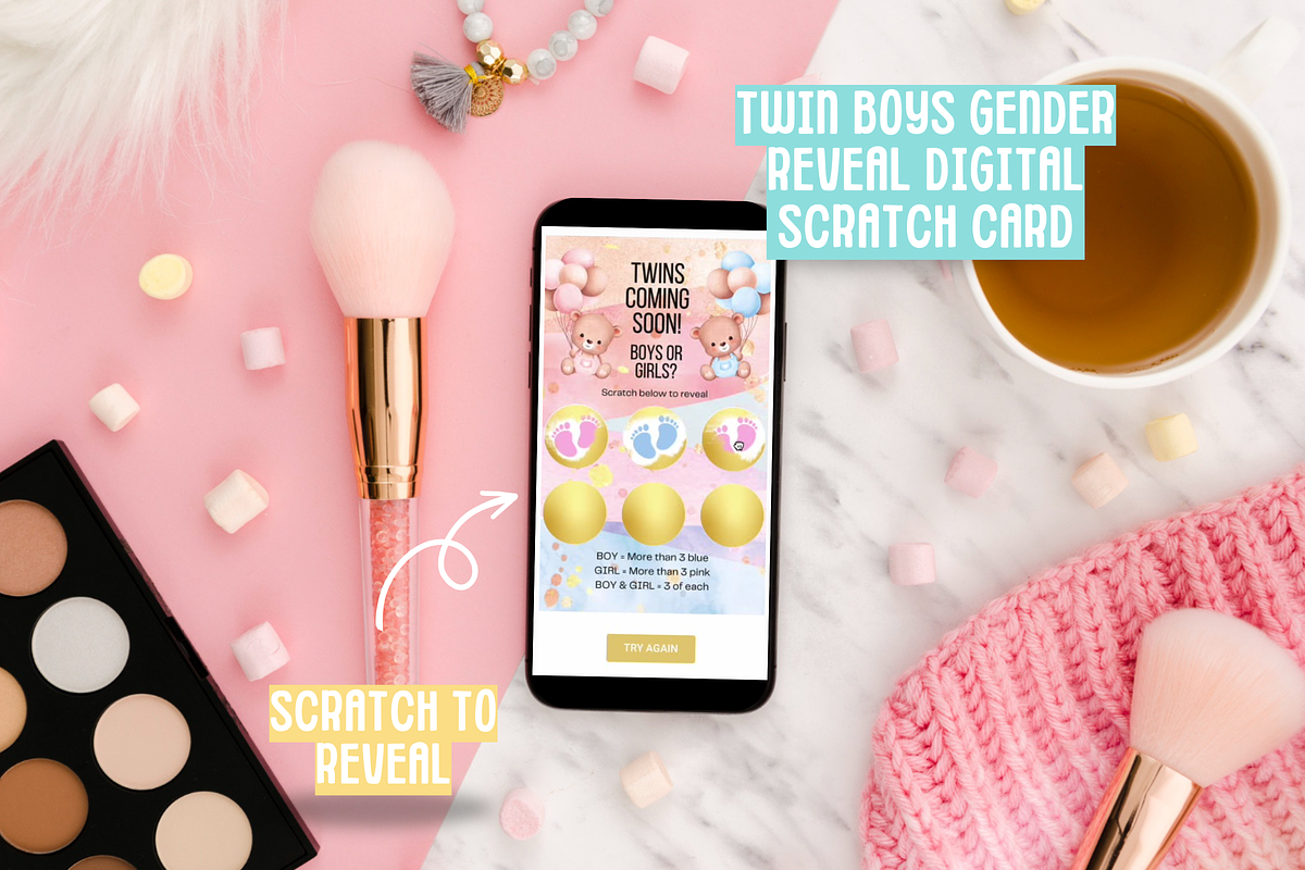 Twin Boys Digital Scratch Card, an App Template by SunshineStudioBoutique (Photo 6 of 9)
