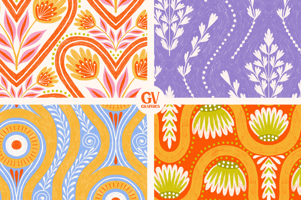 Felicity | Seamless Patterns, a Pattern Graphic by GVGraphics (Photo 13 of 20)