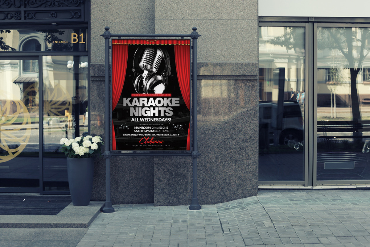 Karaoke Nights Flyer Template, a Flyer Template by Creative Waffle (Photo 3 of 5)
