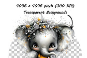Watercolor Woodland Animals Clipart, a Graphic by one-touch (Thumbnail 7 of 11)