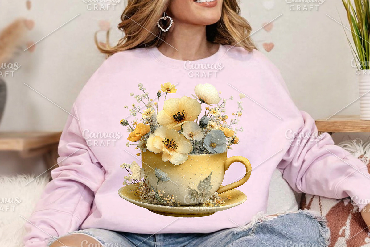 Whimsical Yellow Spring Clipart PNG, an Illustration by Canvas Craft (Photo 4 of 7)
