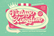 Vintage Kingdom, a Script Font by Vintage Division (Thumbnail 1 of 10)