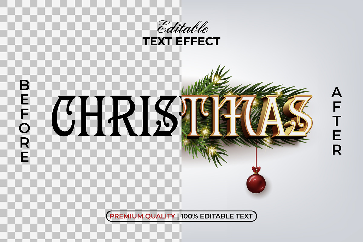 Christmas Text Effect Gold Style, a Layer Style Add-On by Mockmenot (Photo 2 of 2)