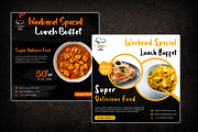 Restaurant Social Media Post Design, a Social Media Template by Uptechies (Thumbnail 2 of 4)