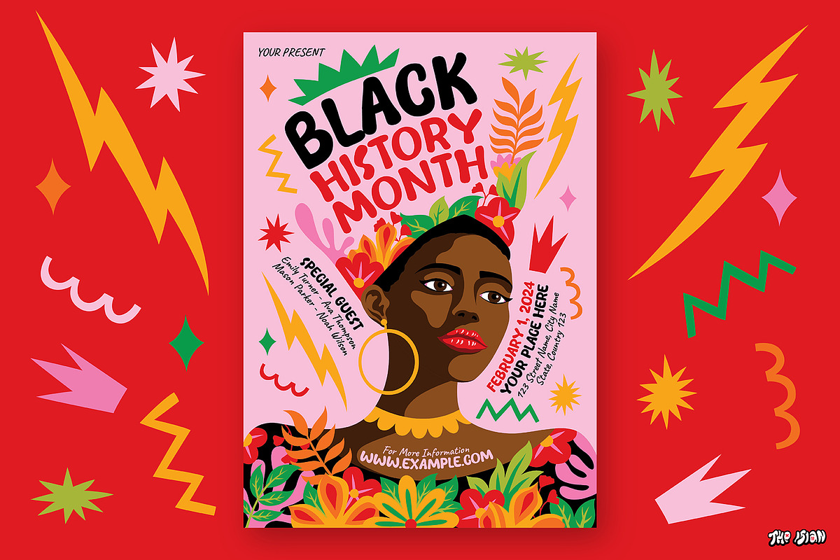 Vibrant Black History Month Flyer, a Flyer Template by The Isian (Photo 1 of 2)