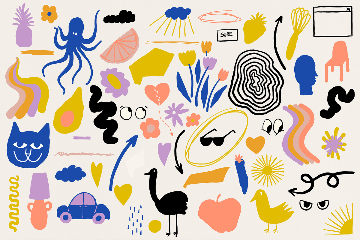 Naive Art Clipart + Posters, an Object Graphic by angelainthefields (Photo 7 of 17)