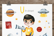 Cute Alphabet Professions. Part 2, an Object Graphic by Kate_Rina (Thumbnail 9 of 17)