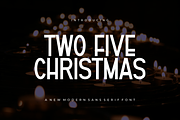 Two Five Christmas - Font, a Sans Serif Font by artchiles_design (Thumbnail 1 of 5)