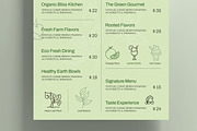 Organic Food Menu Template, a Flyer Template by MightyDesign (Thumbnail 3 of 6)
