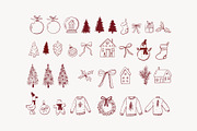 Cottagecore Christmas Clipart, a Decorative Illustration by Barkova Nadya (Thumbnail 3 of 6)