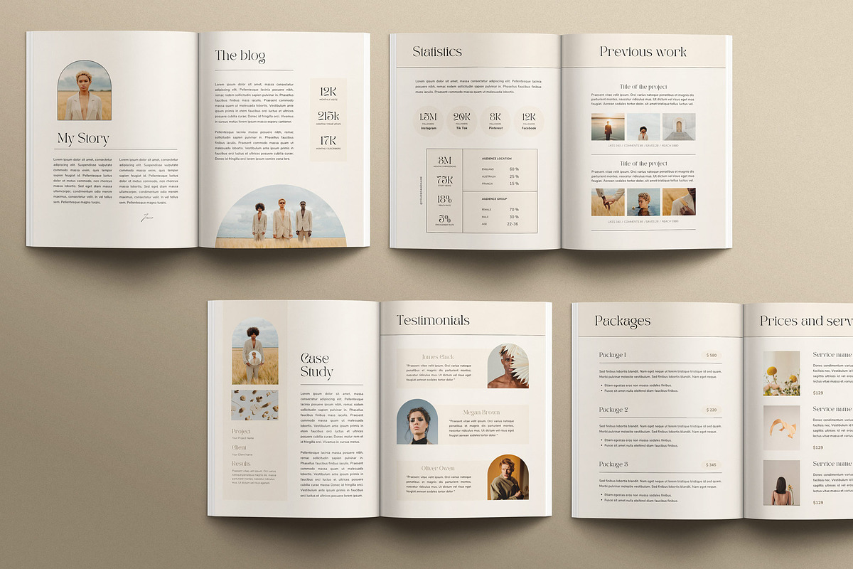 BLISS | Media Kit Canva Template, a Magazine Template by Sierra Creative Studio (Photo 2 of 10)