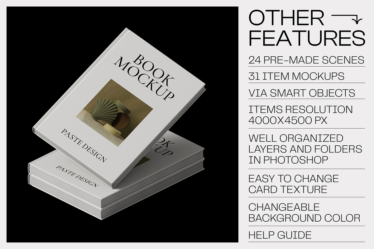 55 book mockups, a Books & Magazine Mockup by Creatoom (Photo 7 of 11)