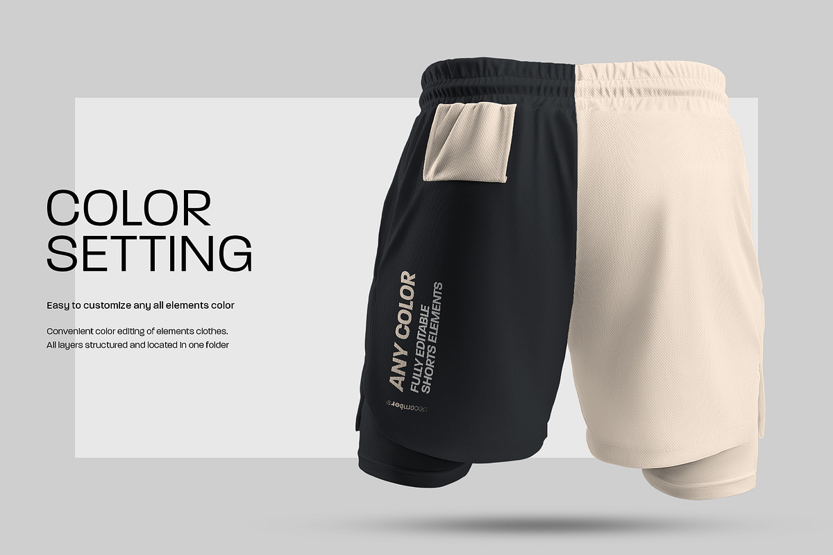 3D Mockup Shorts Compression Liner, a Shirt Mockup by Grow Design Craft Studio (Photo 2 of 9)