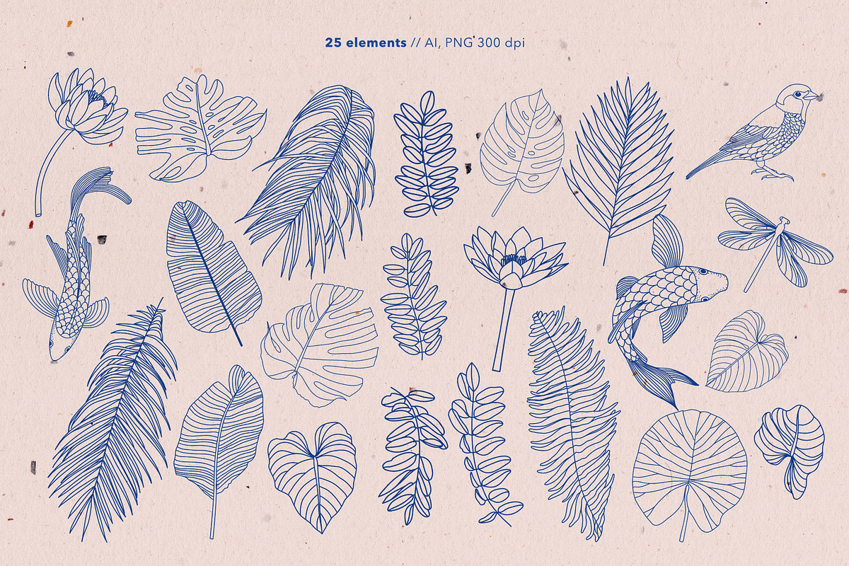 Japanese pattern and elements set, a Pattern Graphic by likorbut (Photo 4 of 9)
