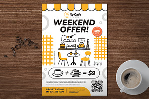 Cafe Special Offer Flyer, a Flyer Template by Aarley Kaiven