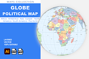 Globe Political Map - Bundle, an Education Illustration by Cartorical (Thumbnail 1 of 8)