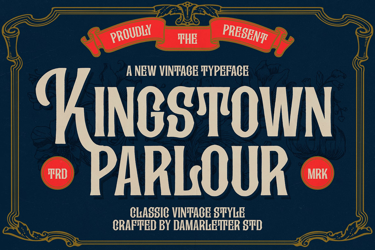 Kingstown parlour, a Slab Serif Font by Damarletter (Photo 1 of 8)