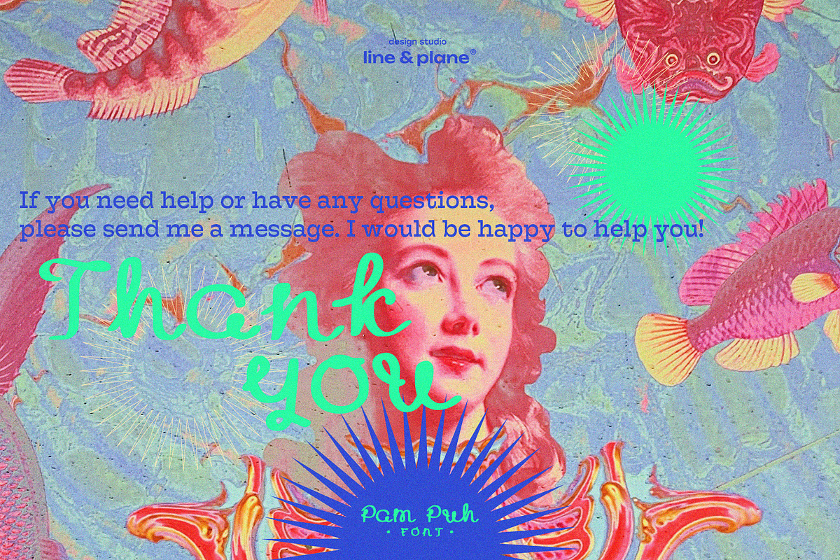 Pam Puh Font - Latine & Cyrillic, a Handwritten Font by line & plane (Photo 10 of 10)
