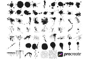 Splash Splatter Marks Set 1 Procreat