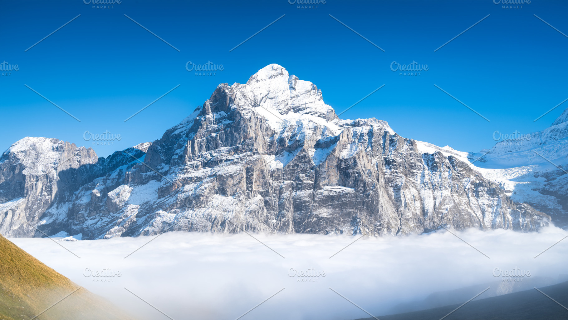 Mountain scene in the Switzerland, a Nature Photo by Landscape and travel