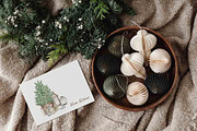 Farmhouse Christmas Watercolor Set, a Seasonal Illustration by BarvArt (Thumbnail 4 of 28)