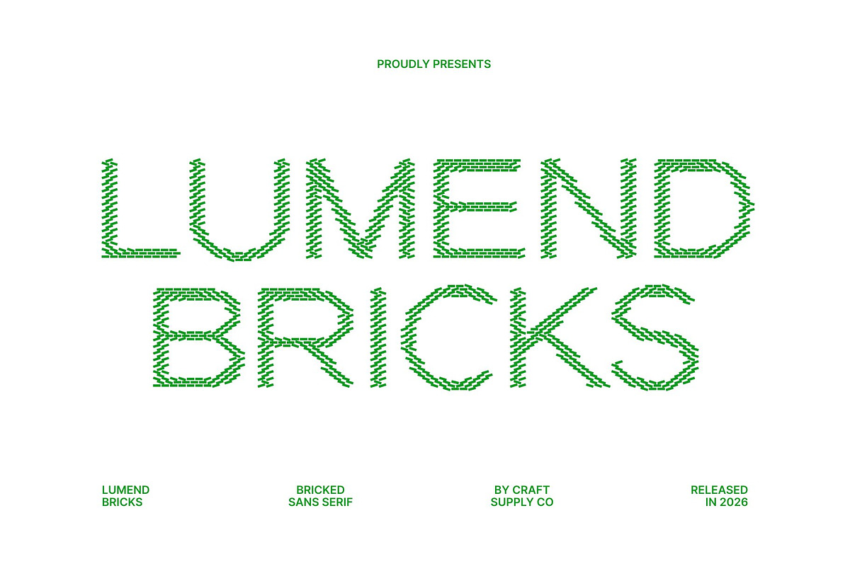 Lumend Bricks, a Sans Serif Font by Craft Supply Co. (Photo 1 of 8)