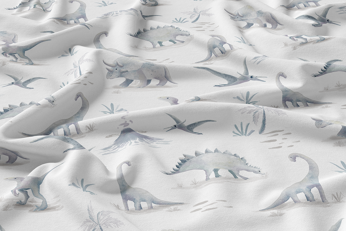 Dinosaurs Neutral Pattern, a Pattern Graphic by Lady Bruniere Design (Photo 9 of 17)