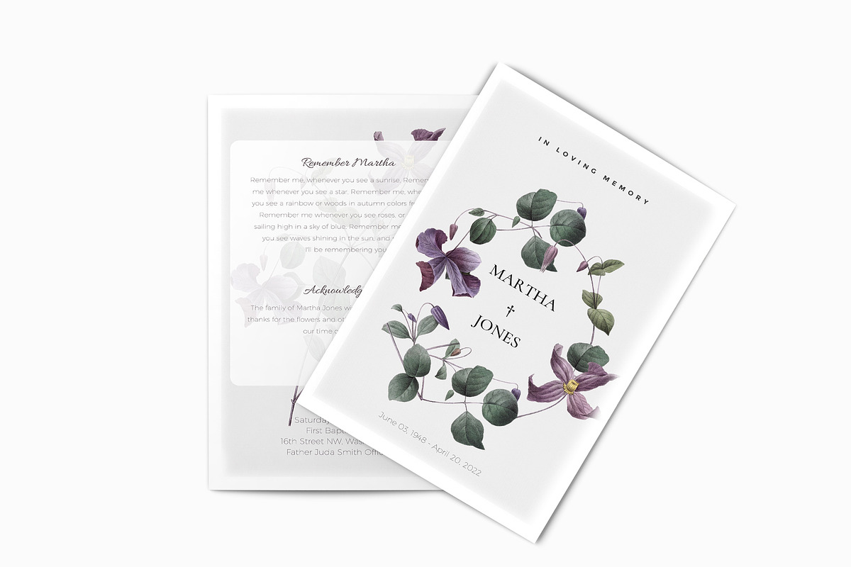 Funeral program, a Brochure Template by inserenity (Photo 2 of 6)
