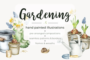 Gardening Watercolor Clip art