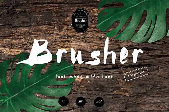 Brusher font preview 5