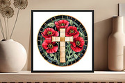 Poppy & Cross Faux Stained Glass, an Illustration by DreamCafeArt (Thumbnail 8 of 9)