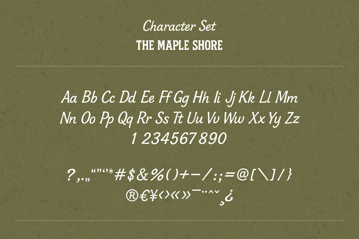The Maple Shore – Font Duo, a Script Font by Creacy Studio (Photo 7 of 8)