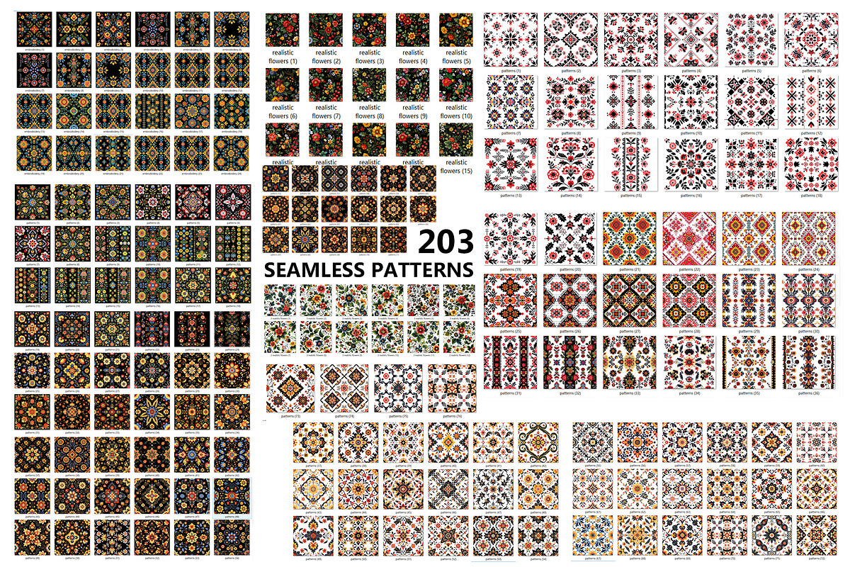 Ukrainian folk seamless patterns set, a Pattern Graphic by kizi (Photo 10 of 10)