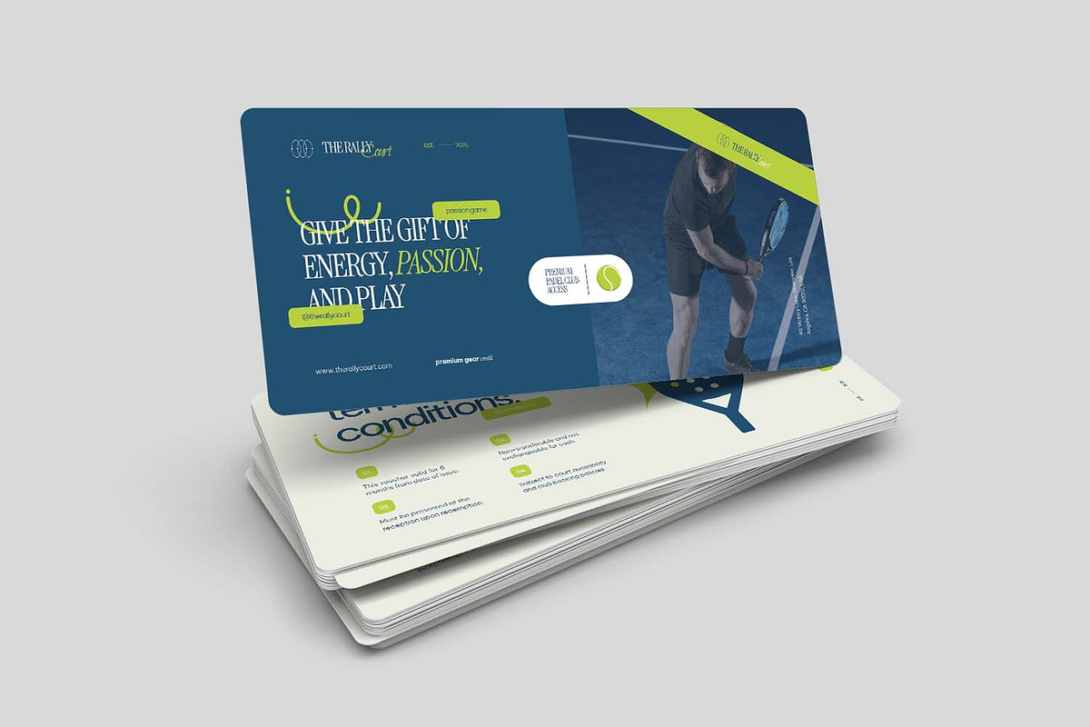The Rally Court - Gift Voucher, a Card Template by VUNIRA (Photo 2 of 3)