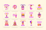 Birthday Sticker Set, an Emoji Icon by Brickclay (Thumbnail 5 of 8)