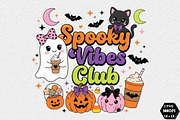 Spooky Vibes Club Halloween PNG, a Seasonal Illustration by DreamCafeArt (Thumbnail 1 of 7)