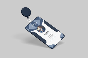 ID Card Badge Holder Mockup