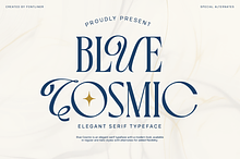 Blue Cosmic – Elegant Serif