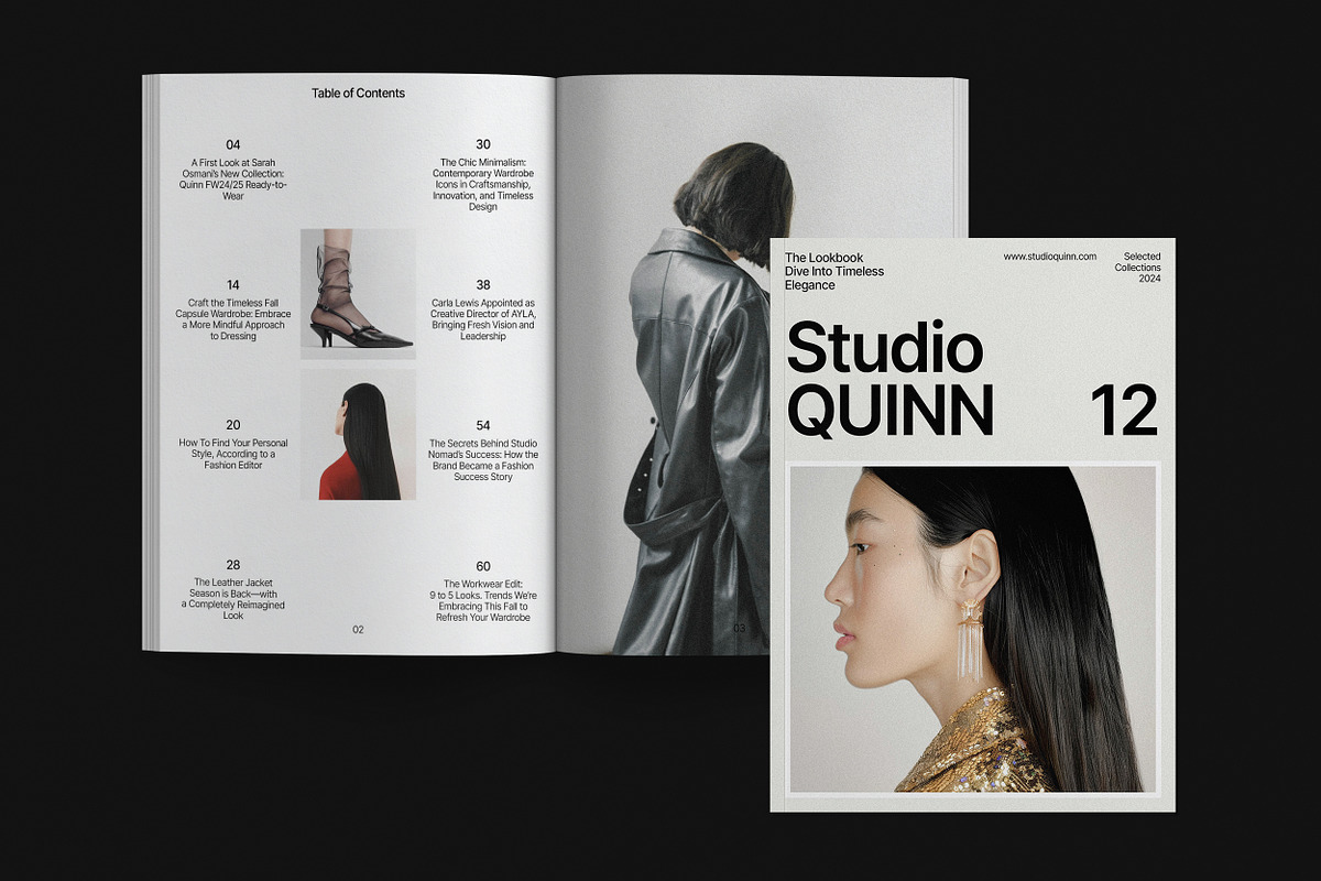QUINN / Portfolio Magazine Template, a Brochure Template by Studio Dara (Photo 10 of 18)